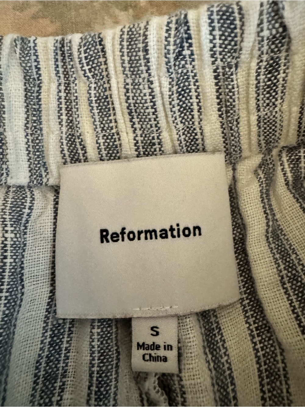 OG $188 Reformation Fernando Wide-Leg Striped Pants - Picture 5 of 5